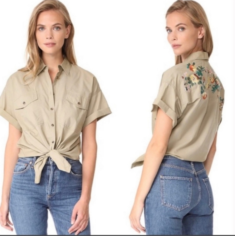 Madewell embroidered top